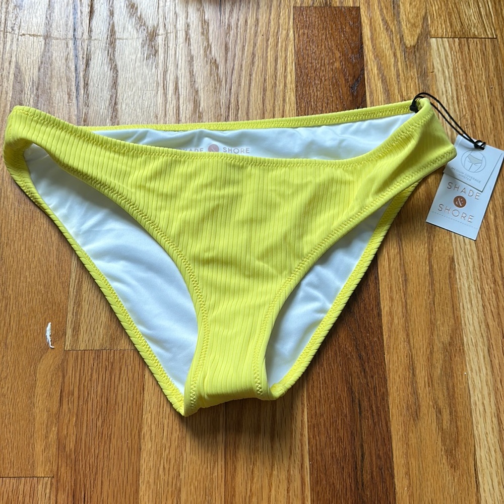 Yellow Ribbed Bikini Bottoms